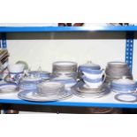 Collection of blue and white dinnerware etc.