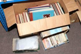 Collection of stamp albums and stamps, collection of postcards etc.