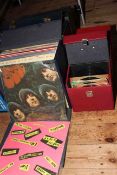 Six boxes of LP and single records