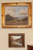 Two framed landscape oils