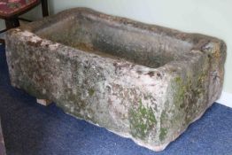 Large weathered garden trough,