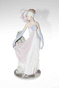 Lladro elegant lady figure of 1920's taste.