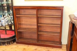 Early 20th century mahogany open bookcase with six adjustable shelves,
