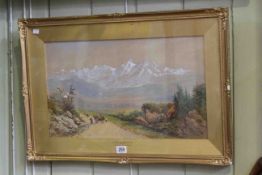 Sydney Lawrence, Lake Constance, Italy, watercolour, signed lower right, 29cm x 49.