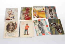 Collection of mainly military postcards