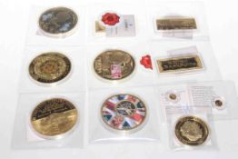 Collection of commemorative coins,