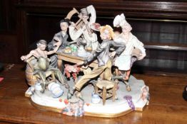 Large Capodimonte group 'Poker Della Pace'