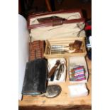 Militaria including Sam Brown ammunition belt, shells, knives, medals, travel vanity set etc.