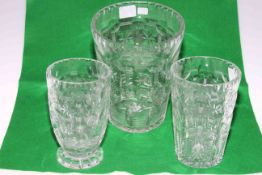 Three Edinburgh Crystal vases