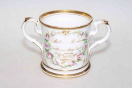 19th Century named and dated loving cup