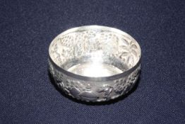 Indian silver embossed bowl