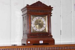 Late 19th Century German oak mantel clock