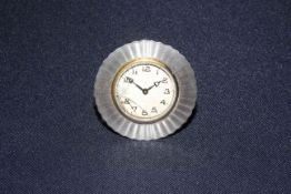Silver boudoir clock,