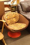 Mid 20th Century Swedish Overman swivel chair