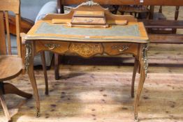 French style walnut finish and ormolu mounted ladies writing table