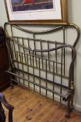 Victorian brass double bedstead (no side rails)