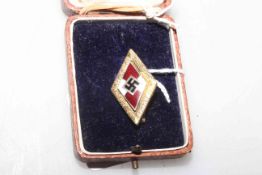 Cased WWII NSDAP lapel badge