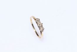 Three stone diamond ring