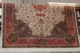 Beige ground Keshan rug 2.80 by 2.