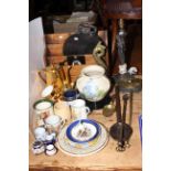 Figure table lamp, stationery rack, metalwares, china, dolphin door stop,