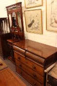 Late Victorian mahogany hallstand and mahogany four height chest