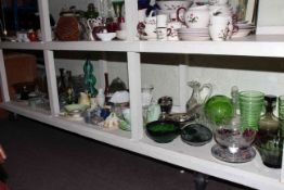 Large collection of glass, china, barbola mirror, Carlton ware,