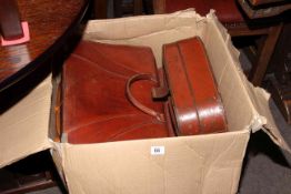 Collection of leather and other briefcases