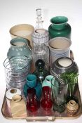 Vintage art glass and pottery