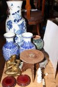 Large Chinese blue and white vase, 60cm, elephant garden stool, pair vases, pottery vase,