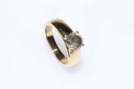 18 carat gold fancy diamond single stone ring, 2.