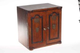 Oak smokers cabinet in the form of a double door safe