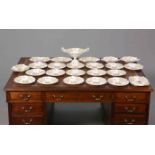 AN ENGLISH PORCELAIN DESSERT SERVICE, 19TH CENTURY, comprising comport,