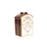 A MINTON PORCELAIN TEA CADDY, 19th CENTURY,