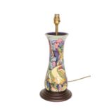 A MOORCROFT TABLE LAMP IN THE MARTINIQUE PATTERN, BY JEANNE MCDOUGALL, first quality,
