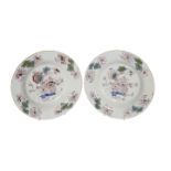 A PAIR OF DELFT OR TIN-GLAZED DISHES, POSSIBLY IRISH,