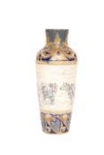 HANNAH BARLOW A DOULTON LAMBETH VASE, sgraffito decorated with cattle, impressed and incised marks.