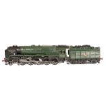 AN O GAUGE KIT BUILT 2-10-0 CLASS 9F LOCOMOTIVE, finished in green as BR 92220 Evening Star.