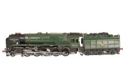 AN O GAUGE KIT BUILT 2-10-0 CLASS 9F LOCOMOTIVE, finished in green as BR 92220 Evening Star.