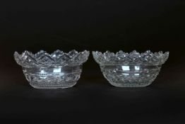 A PAIR OF CUT-GLASS SWEETMEAT DISHES, POSSIBLY IRISH, c.