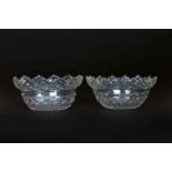 A PAIR OF CUT-GLASS SWEETMEAT DISHES, POSSIBLY IRISH, c.