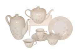 A MID CENTURY ROSENTHAL TEA AND COFFEE SERVICE, comprising coffee pot, teapot, twelve tea plates,