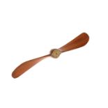 A FIRST WORLD WAR LAMINATED MAHOGANY AIRCRAFT GENERATOR PROPELLER, owned by William Whitwell,