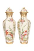 A PAIR OF SAMSON OF PARIS PORCELAIN VASES AND COVERS, c.