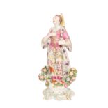 A BOW PORCELAIN FIGURE OF AN ACTRESS, c.