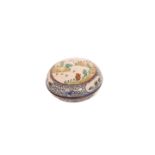 A CHINESE ENAMEL CIRCULAR BOX AND COVER, possibly early Republican period,