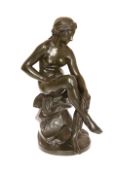 AFTER CHRISTOPHE-GABRIEL ALLEGRAIN (FRENCH, 1710-1795), VENUS AT HER BATH, a bronze figure,