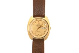 A 1970's OMEGA GENTLEMAN'S GOLD-PLATED ELECTRONIC CHRONOMETER WRISTWATCH, F 300Hz,