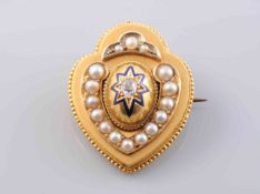 A PEARL AND DIAMOND LOCKET BROOCH, CIRCA 1880-1890,