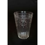 A LARGE GLASS BEAKER, EARLY/MID 18th CENTURY,