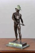 AFTER EMILE LOUIS PICAULT (FRENCH, 1833-1915), HONOR PATRIA, A LARGE PATINATED BRONZE FIGURE,